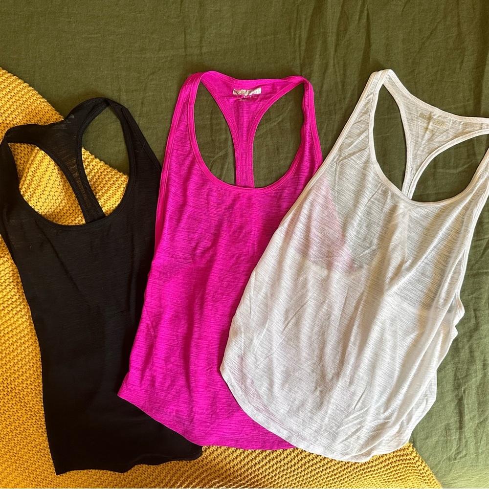 3-Pack Racerback workout tanks